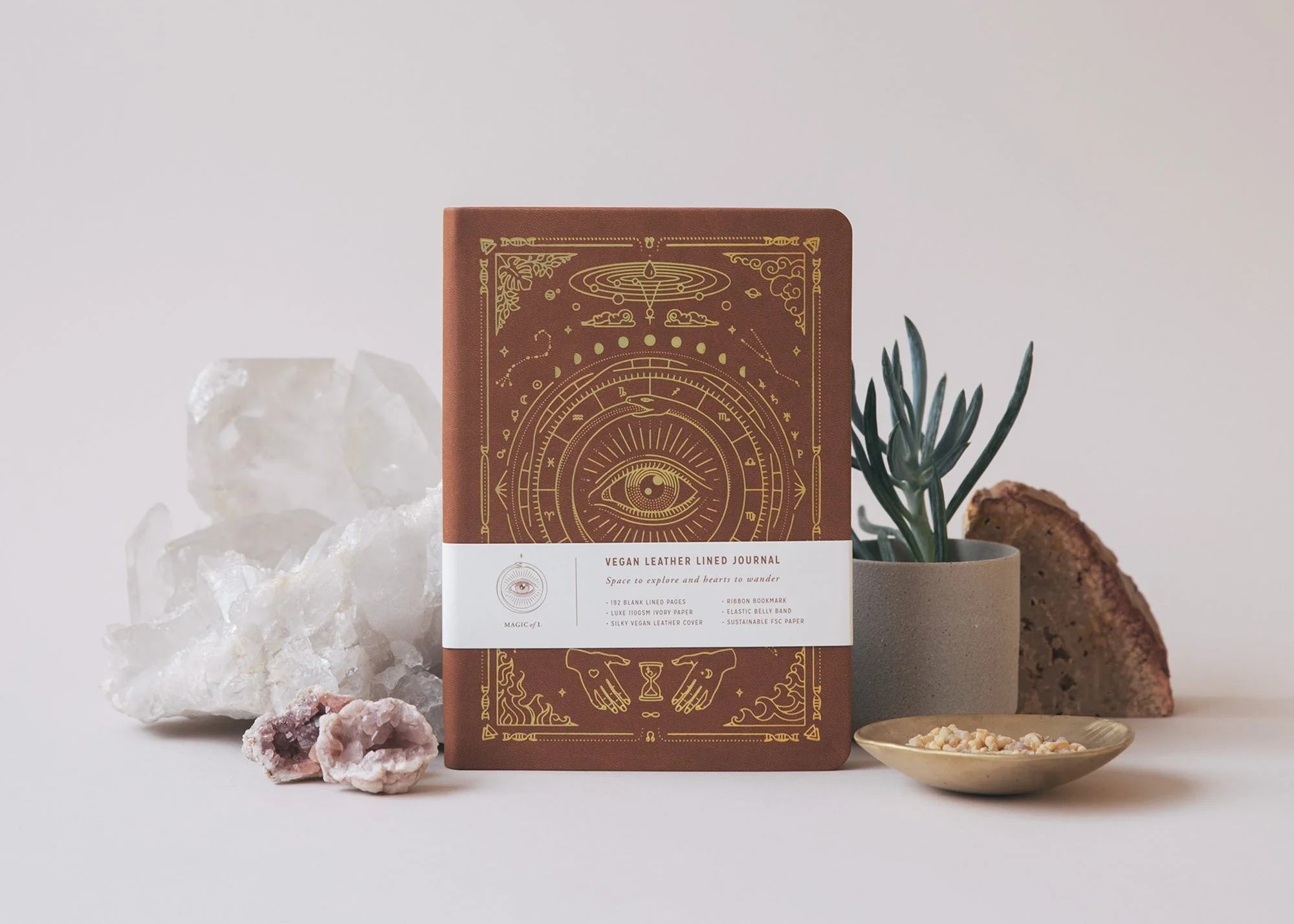 A5 ORIGINS VEGAN LEATHER JOURNAL - LINED - Image 3